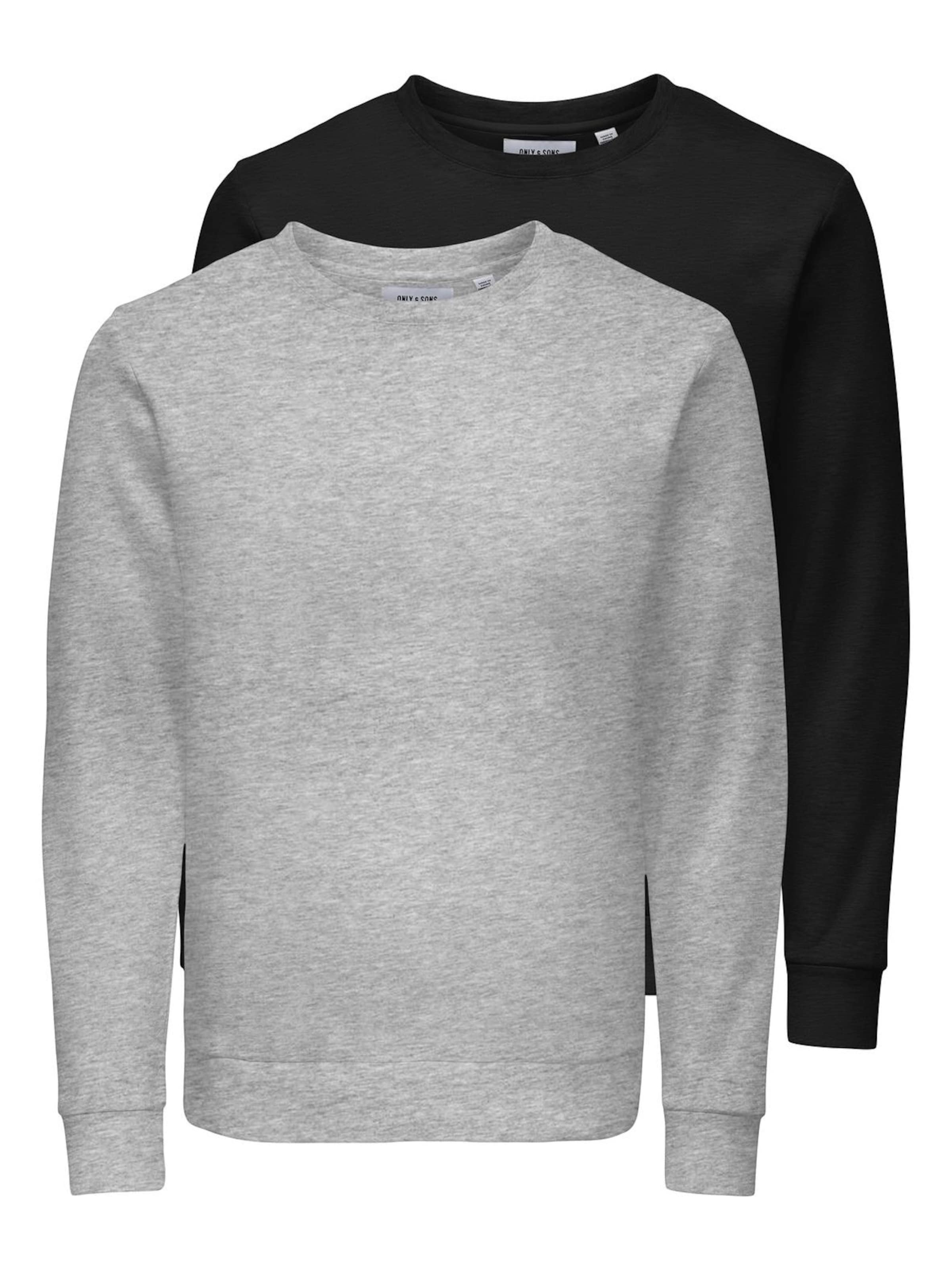 

Only & Sons Свитшот 'Chase' в сером и черном цвете