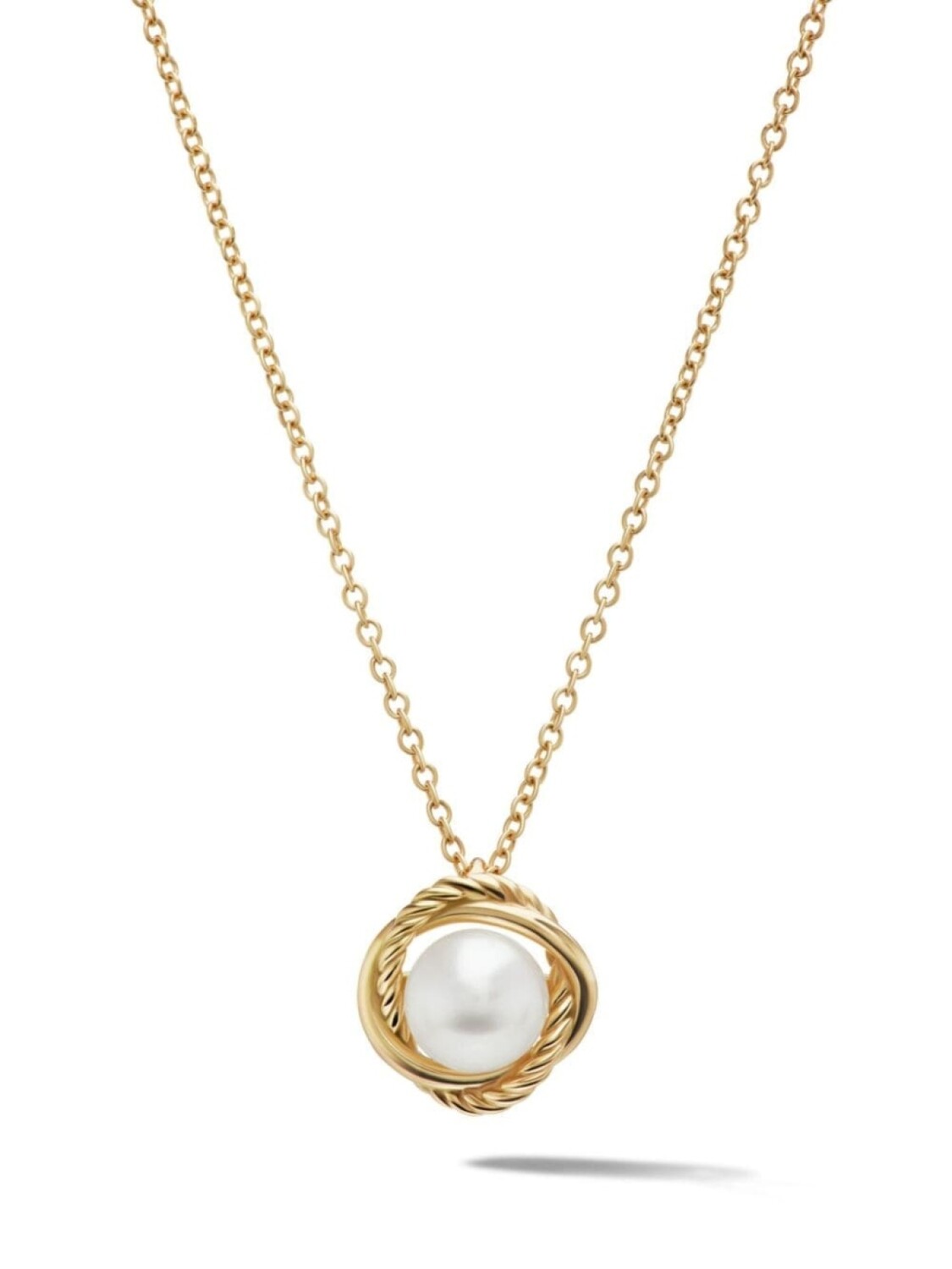 

Колье Infinity из желтого золота с жемчугом David Yurman, золотой