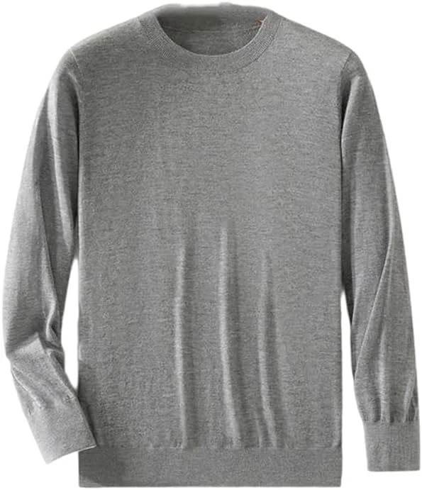 

Мужской свитер из мериносовой шерсти с круглым вырезом Dndrdhfb