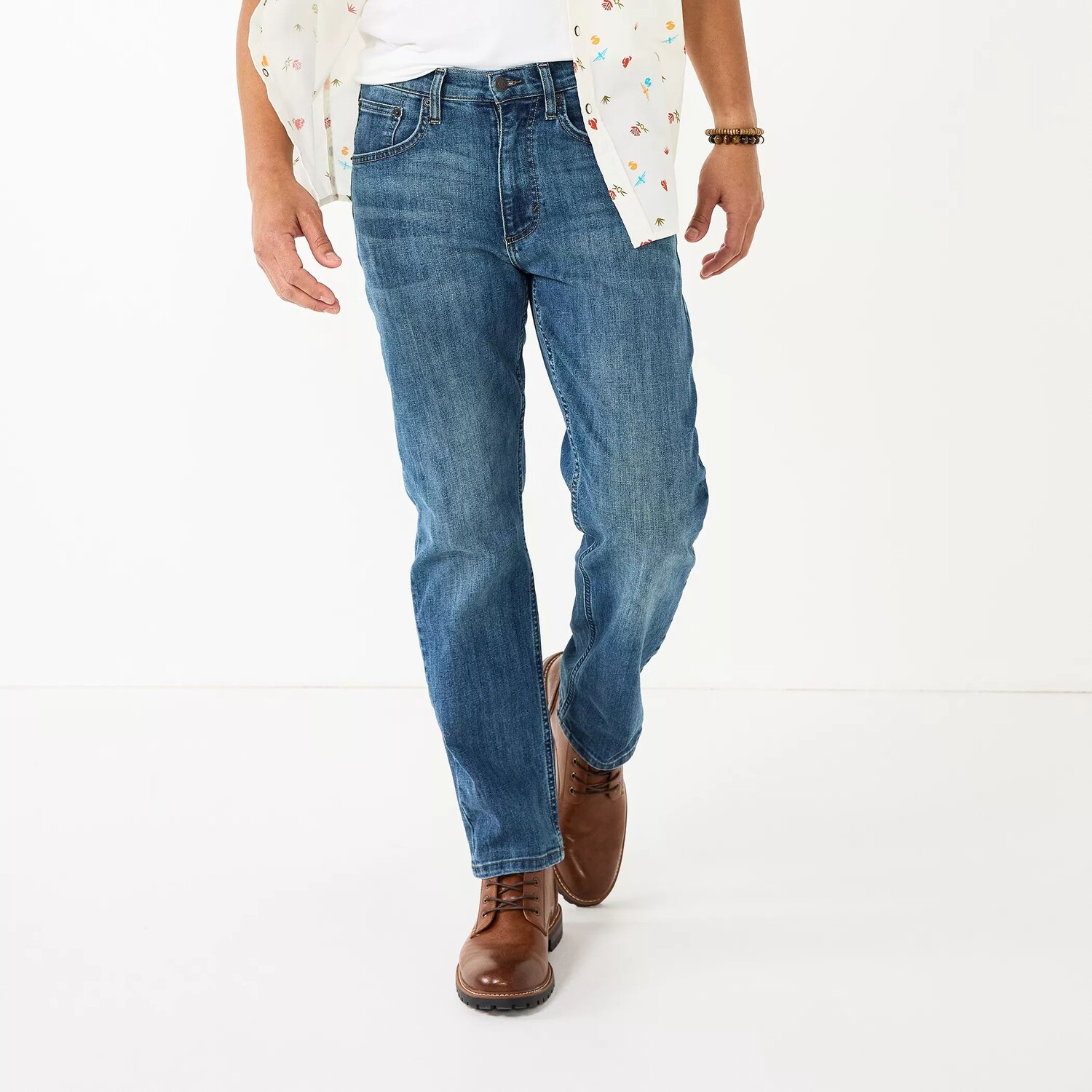

Мужские джинсы Wrangler обычного кроя повышенной комфортности, Steel Blue
