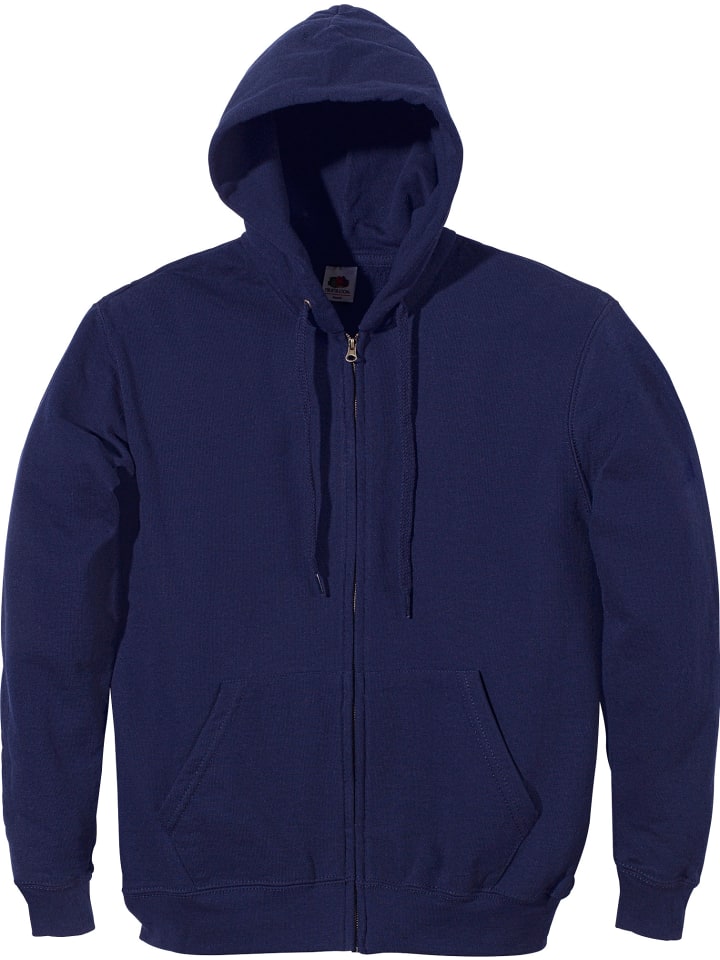 

Толстовка унисекс с капюшоном темно-синего цвета Fruit of the Loom