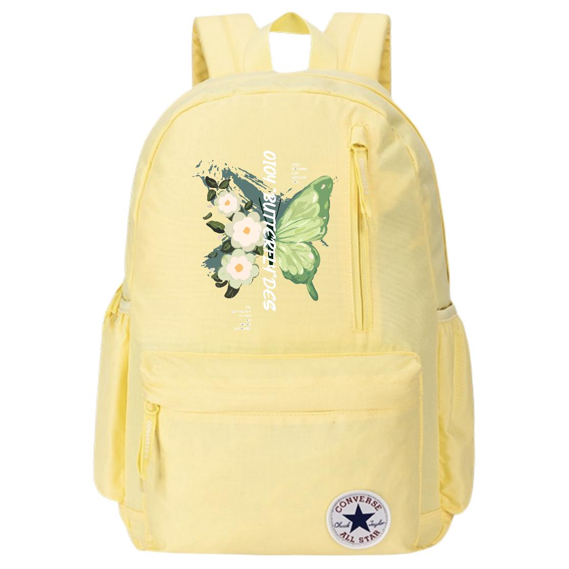 

Converse Полиэстеровый рюкзак унисекс яично-желтый, Butterfly Floral Print