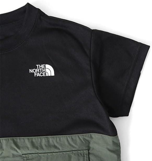 Детская футболка с коротким рукавом THE NORTH FACE, футболка для приключений, унисекс, NTJ32433, черный/зеленый — фото 4