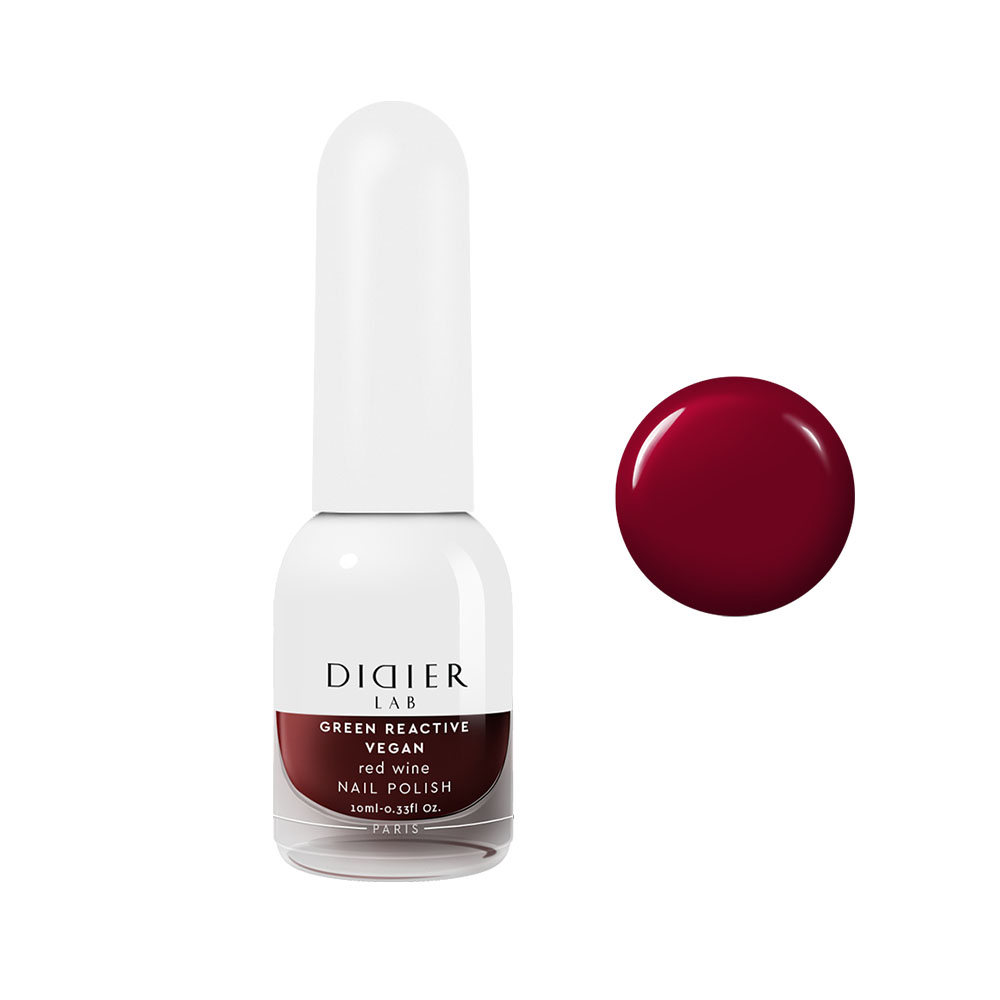 

Веганский лак для ногтей vegan nail polish Didier Lab, цвет red wine, 10 мл