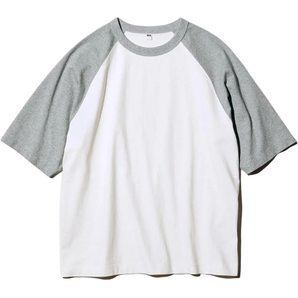 UNIQLO Футболка мужская дымчато-серая с круглым вырезом