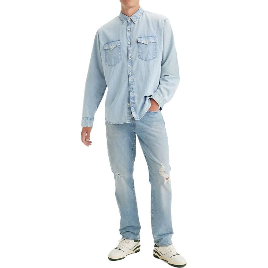 Джинсы мужские небесно-голубые Levi’S, голубой — фото 3
