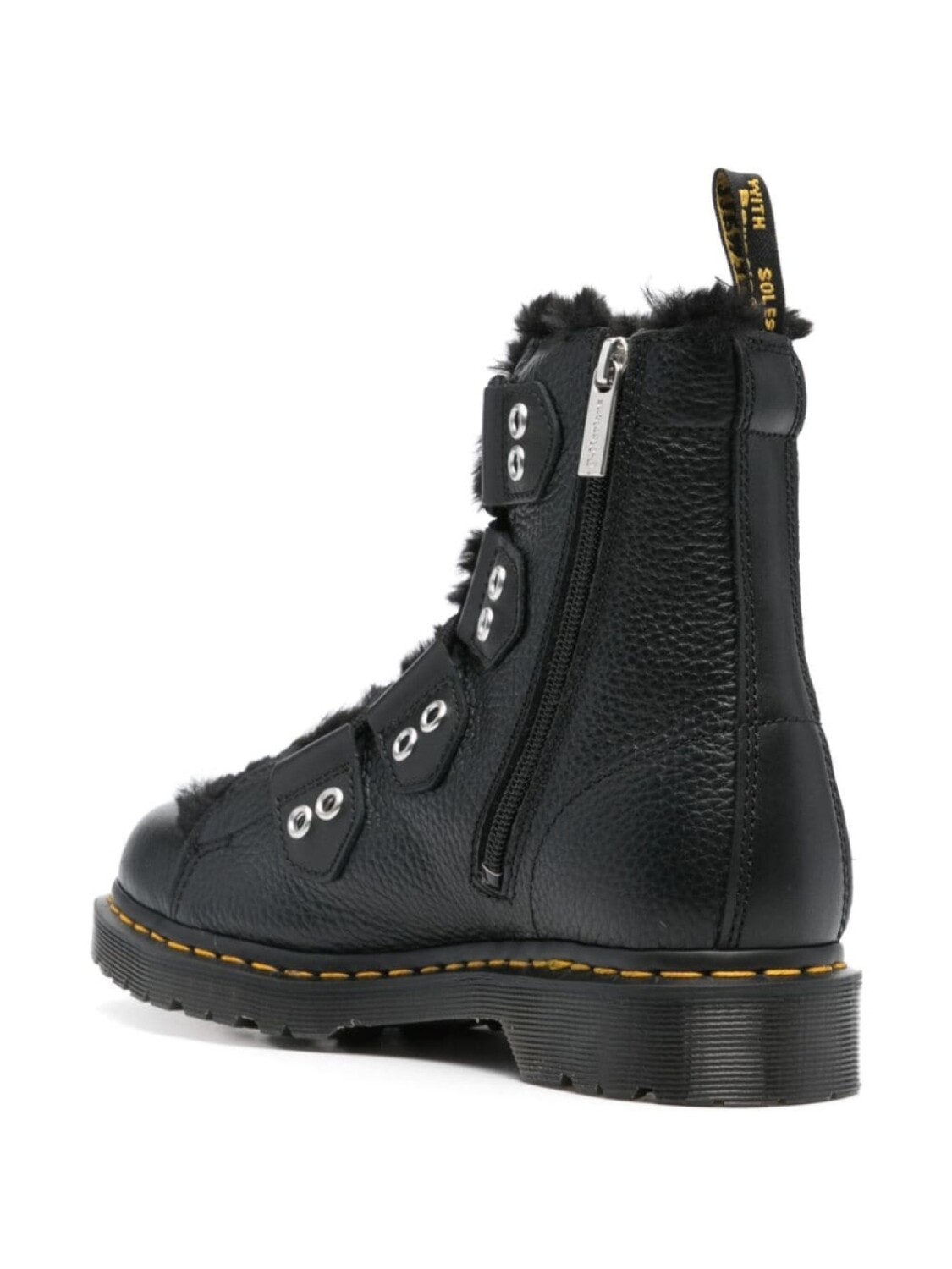 Мужские ботинки Dr. Martens Milled на молнии сбоку, черный — фото 3