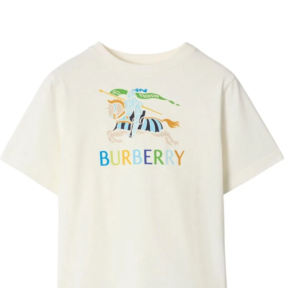 Детская футболка с круглым вырезом Burberry, Ecru — фото 4