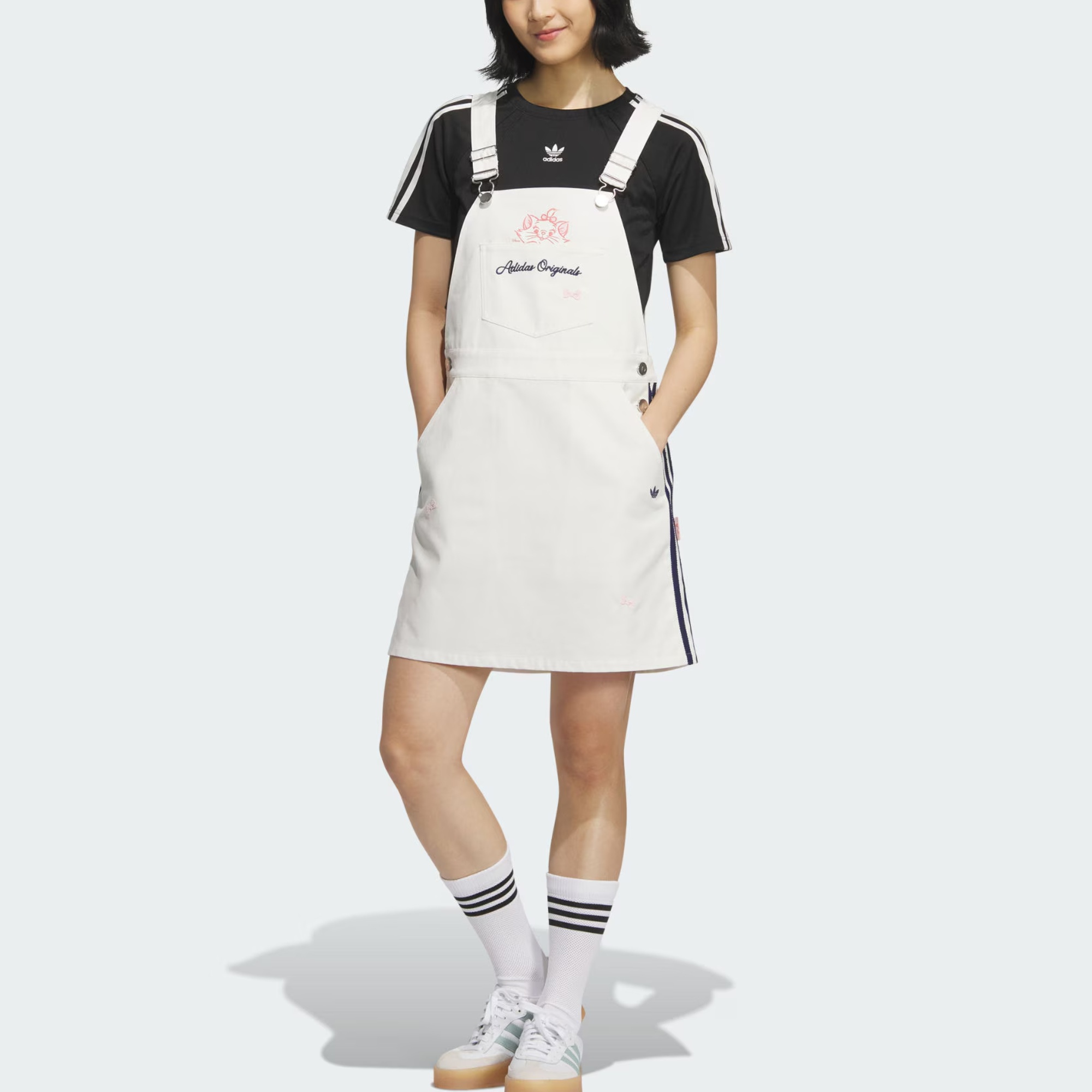 Adidas Originals Dishini, Lianmingkuan SS25 платье без рукавов женское белое — фото 4
