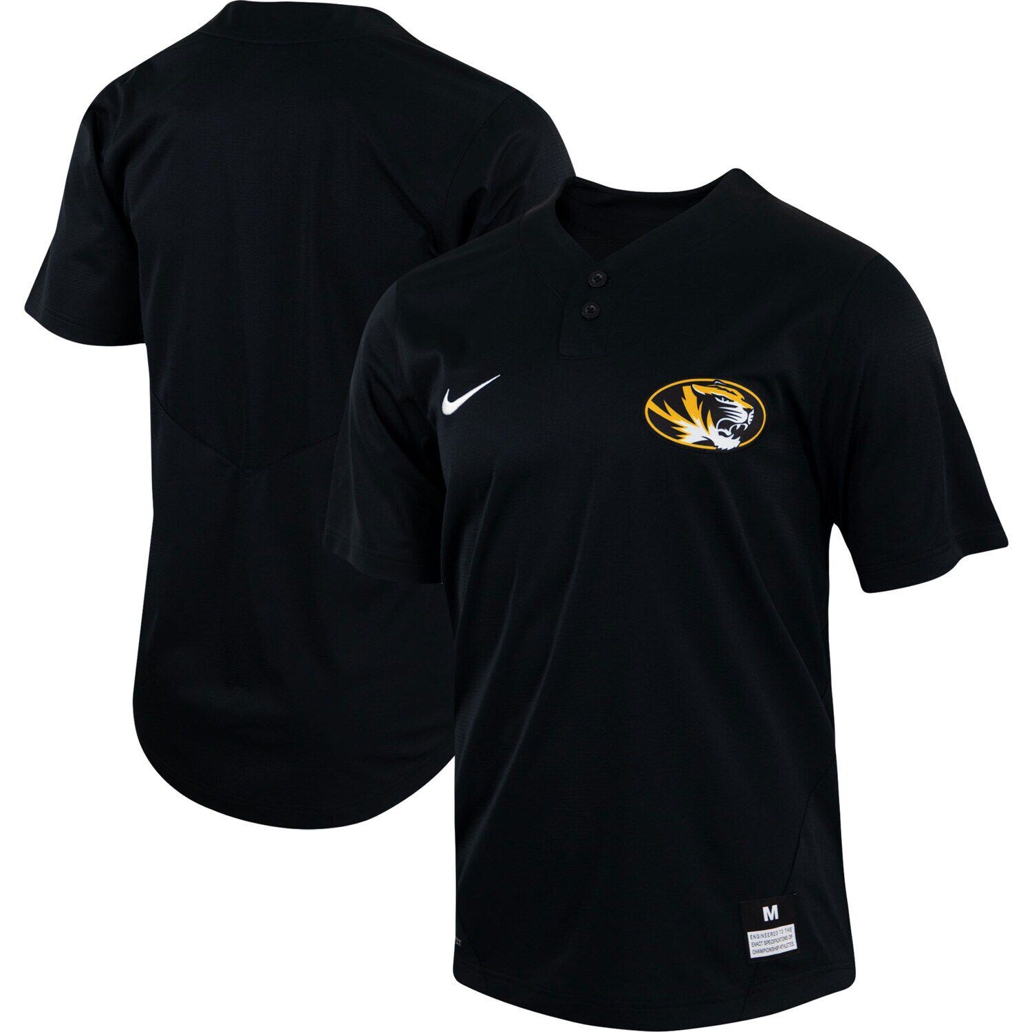 

Мужская черная бейсбольная майка с двумя пуговицами Missouri Tigers Nike, Черный, Мужская черная бейсбольная майка с двумя пуговицами Missouri Tigers Nike