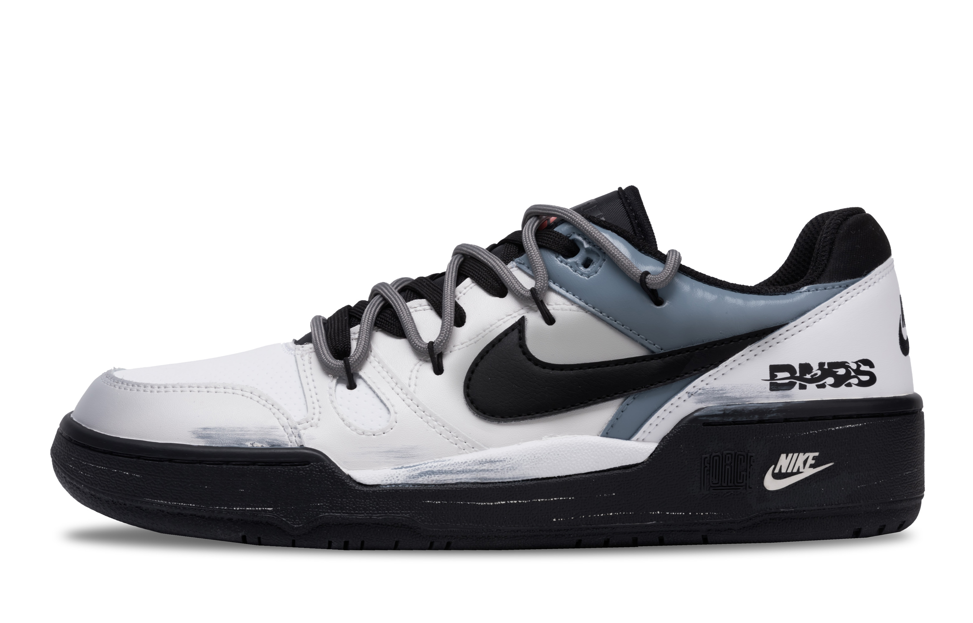 

Nike Низкие противоскользящие кроссовки для скейтбординга Full Force, мужские, белые, черные
