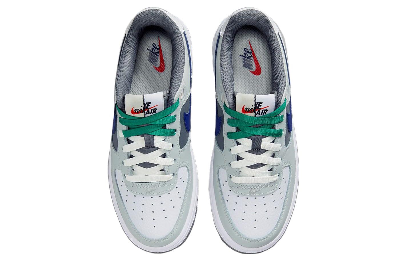 Женские кроссовки для скейтбординга Nike Air Force 1 Low, Зеленый/Белый — фото 4
