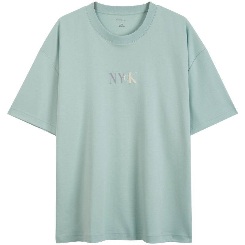 

Футболка SS25 мужская Calvin Klein, светло-серый/зеленый