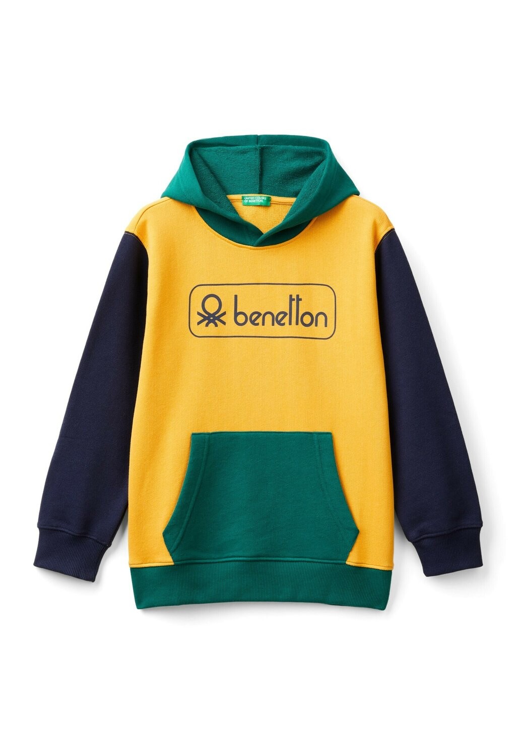 

Толстовка с капюшоном WITH HEM AND LOGO AT FRONT United Colors of Benetton, разноцветный