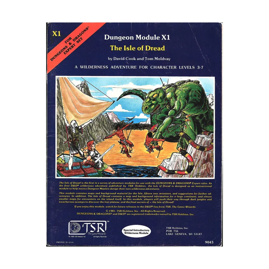 

Модуль Isle of Dread (3rd Printing, Blue), Basic Dungeons & Dragons (Original Edition) - Modules & Adventures - X Series