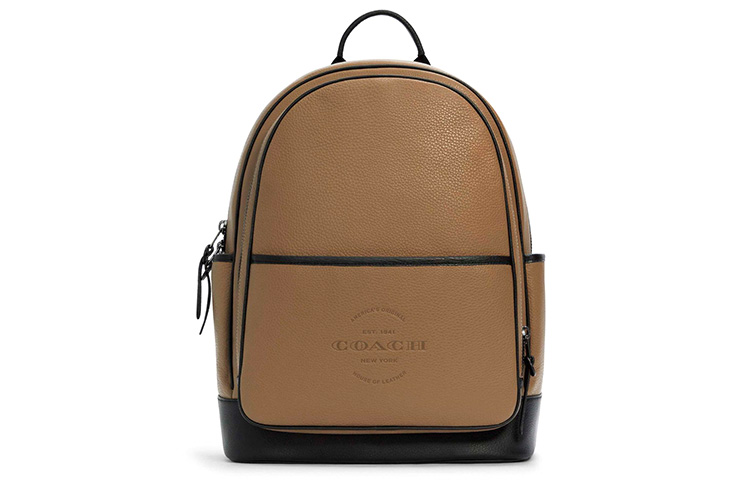 

Кожаный рюкзак Thompson Medium Unisex цвета хаки-коричневый COACH