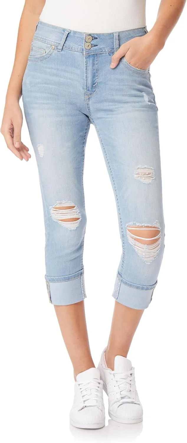 

Джинсы WallFlower Luscious Curvy 23.5” Mid-Rise Cropped для женщин, Insta Stretch Denim