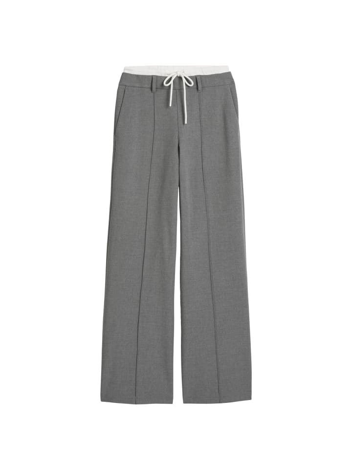 

Marc O'Polo DENIM Свободные брюки-трансформер из ткани «асфальтовый меланж»
