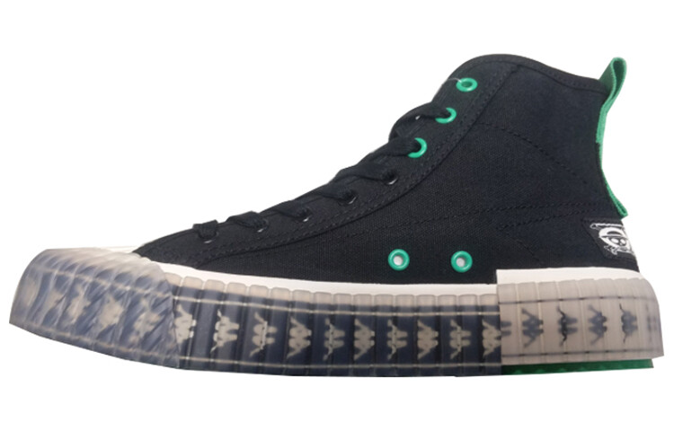 

Кеды Kappa One Piece Canvas Shoes Unisex High-Top Black Green