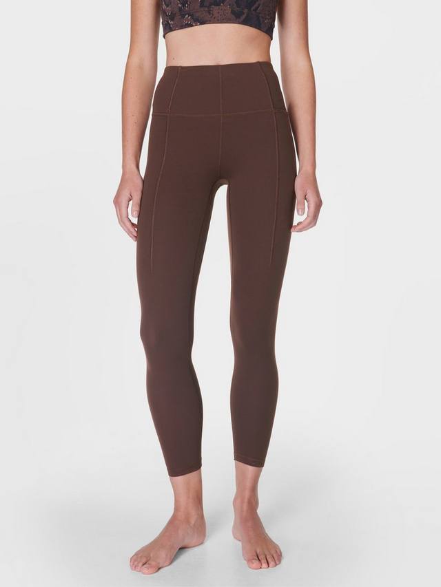 

Супер мягкие леггинсы для йоги 7/8 дюйма Sweaty Betty, цвет Cacao Brown