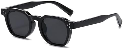 

Солнцезащитные очки 2027 года для женщин, ретро-очки с заклепками, модные солнцезащитные очки для мужчин, защита от УФ-излучения UV400, один размер, черный/серый MTZJH, One Color