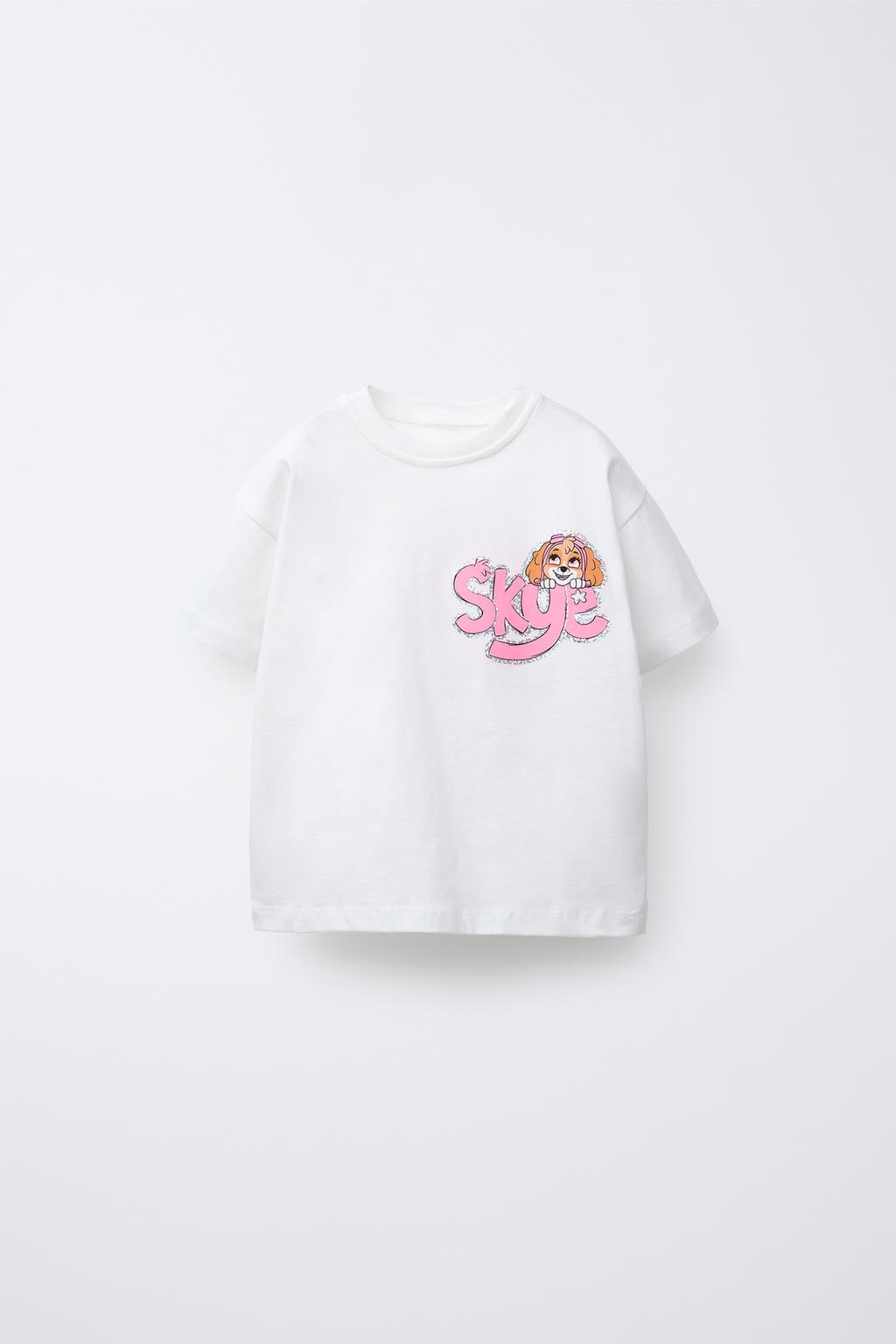 

Футболка с принтом skye paw patrol ZARA, белый