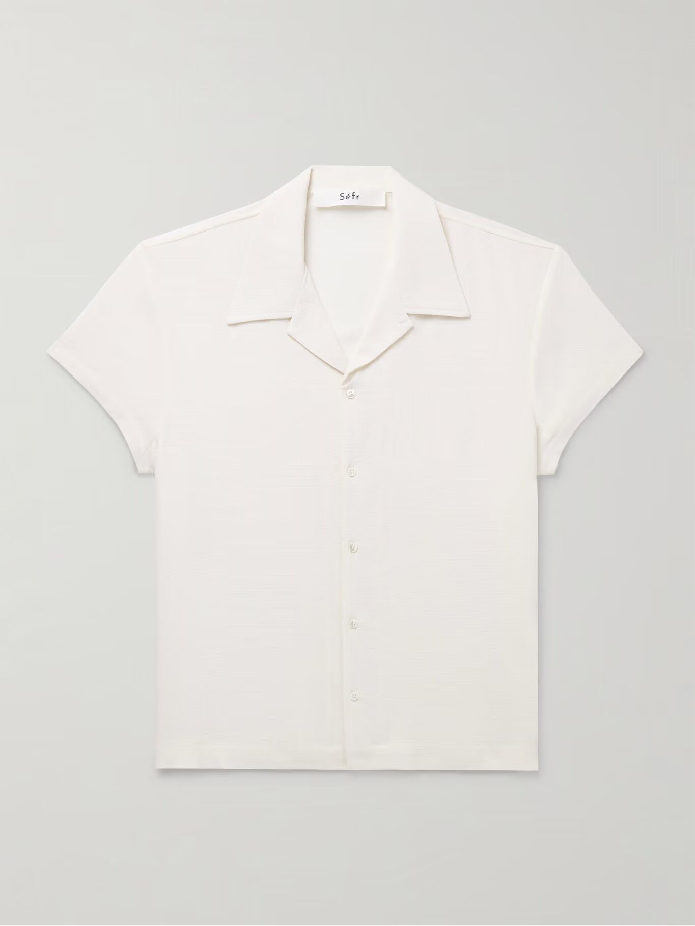 

Рубашка Mael Camp-Collar Crepe SÉFR, экрю