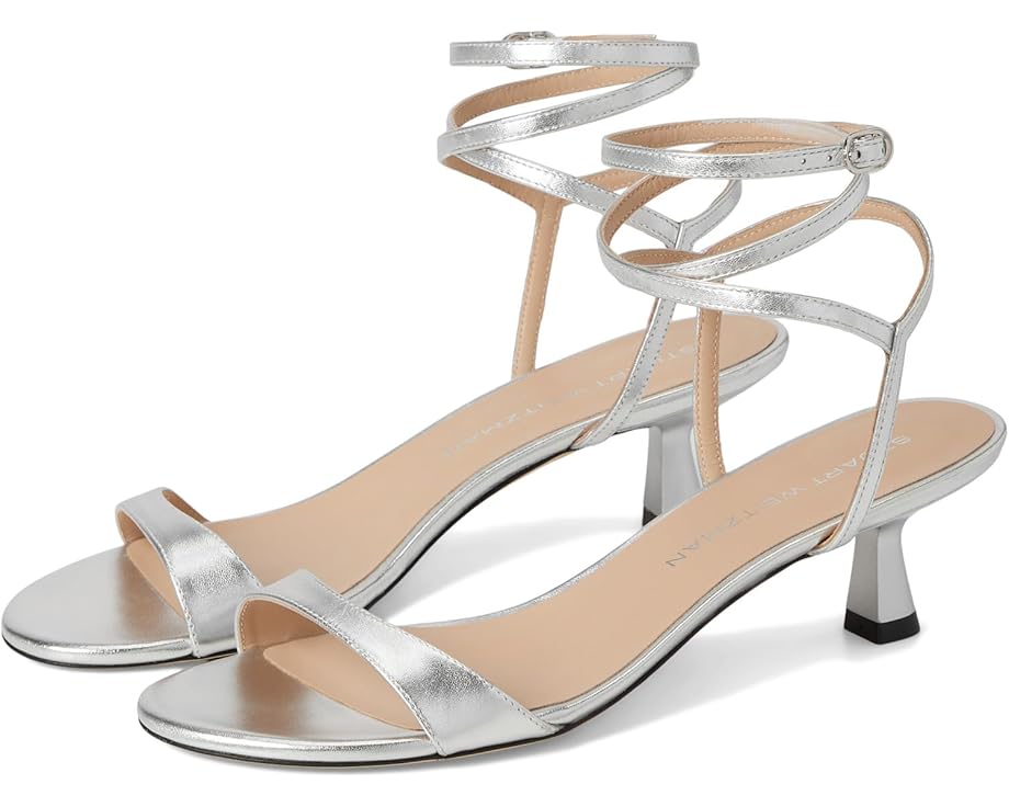 Туфли Stuart Weitzman Nudist Wrap 50, серебряный