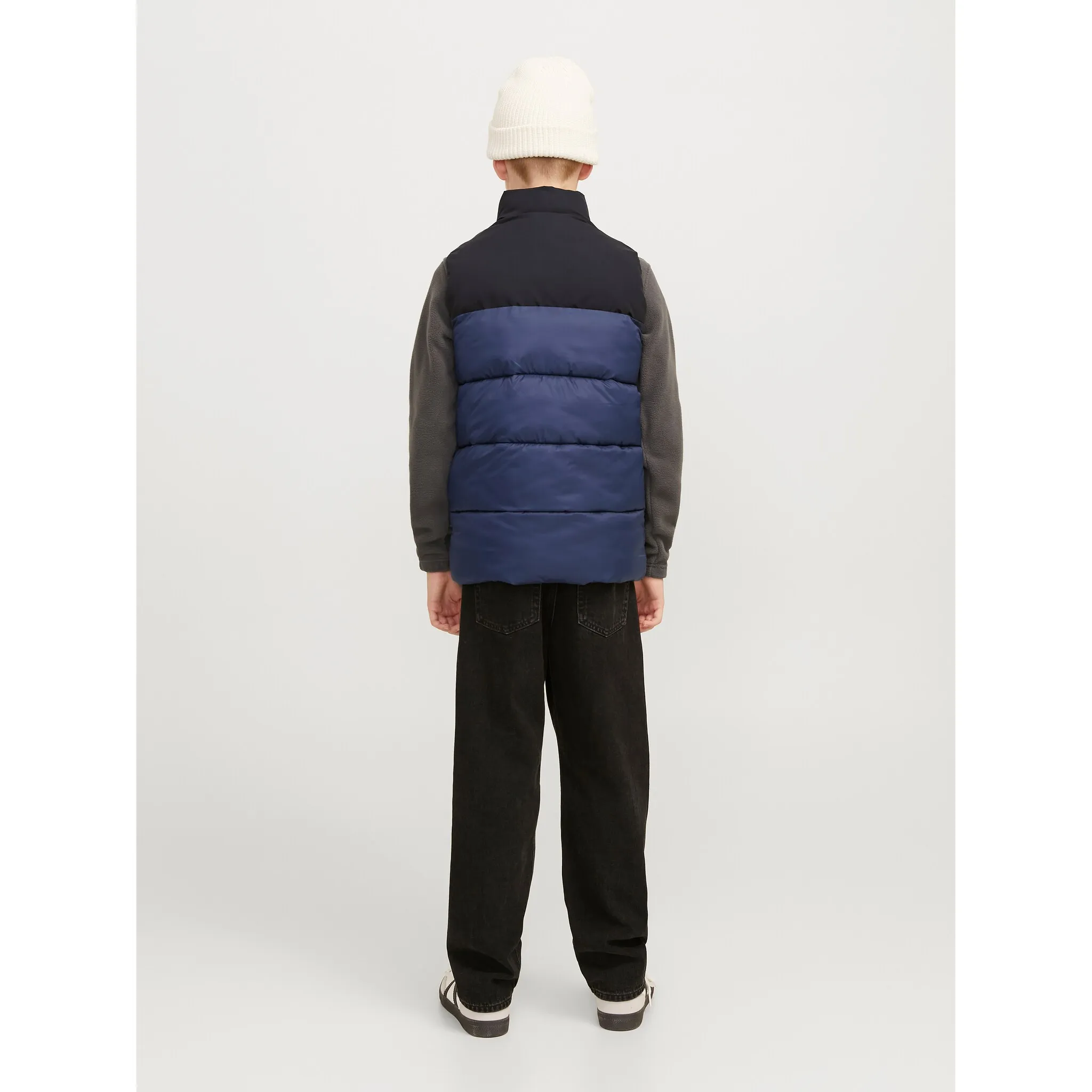 Короткий жилет Jack & Jones Junior «JJETOBY BODYWARMER COLLAR», цвет Navy Blazer — фото 4