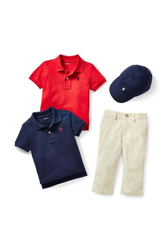 Детское хлопковое поло Polo Ralph Lauren, темно-синий — фото 3