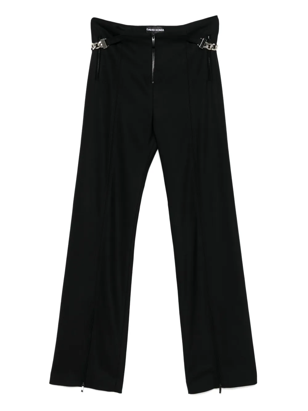 

Брюки с цепочкой David Koma, черный