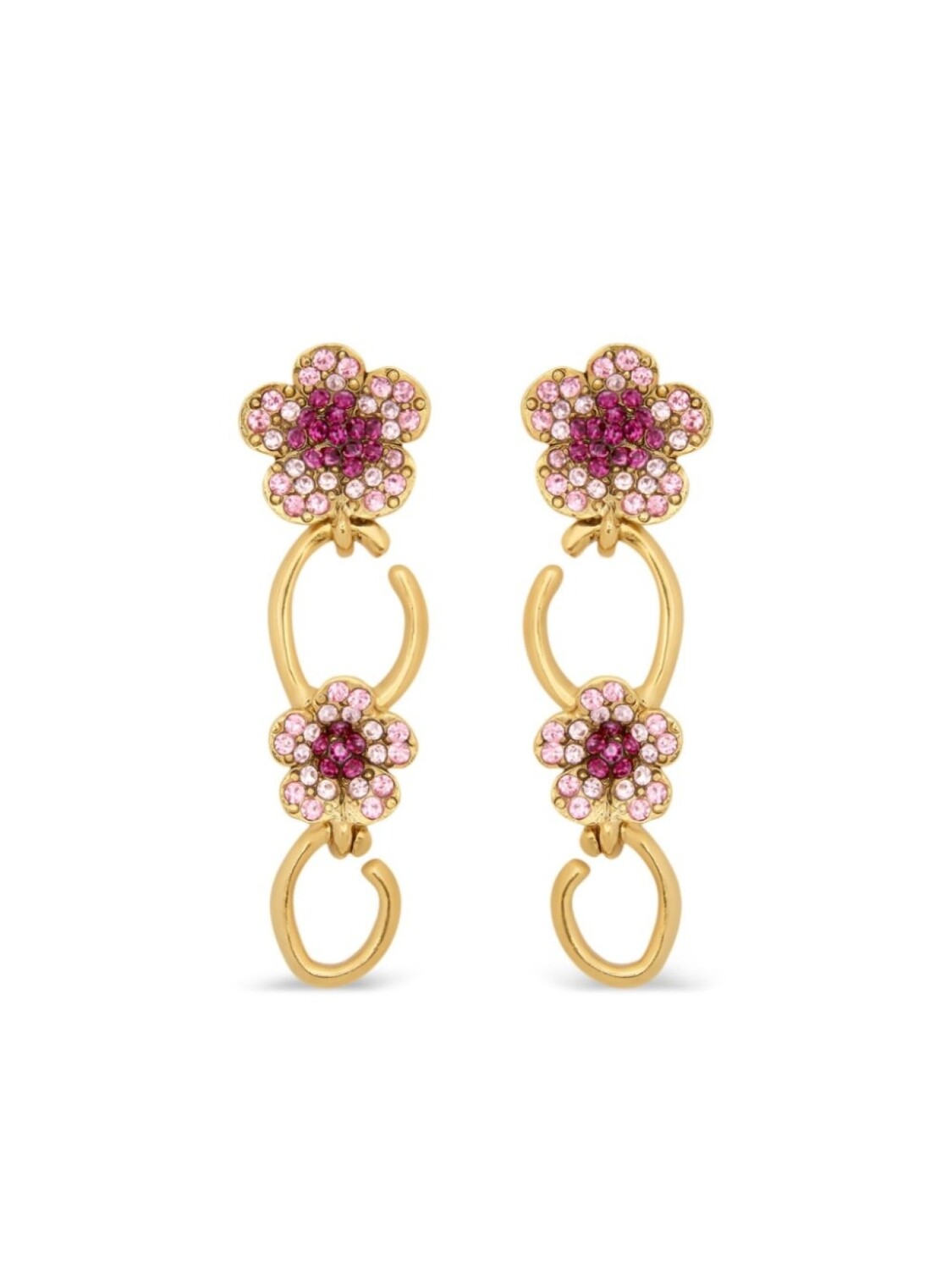 

Серьги-подвески Crystal Flower O Oscar de la Renta, золотой