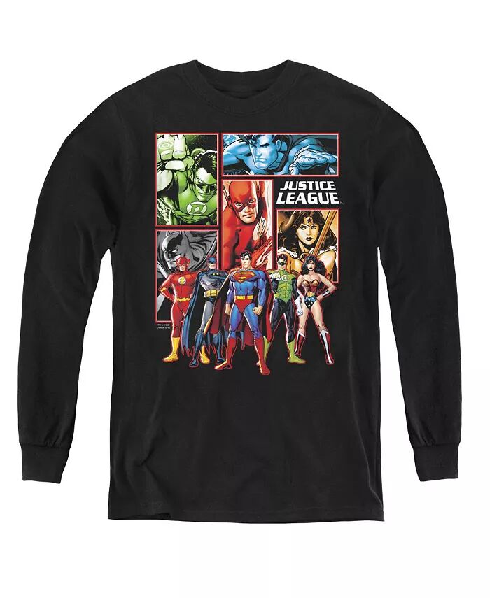 

Толстовка с длинным рукавом Boys of America Youth Panels Justice League, черный