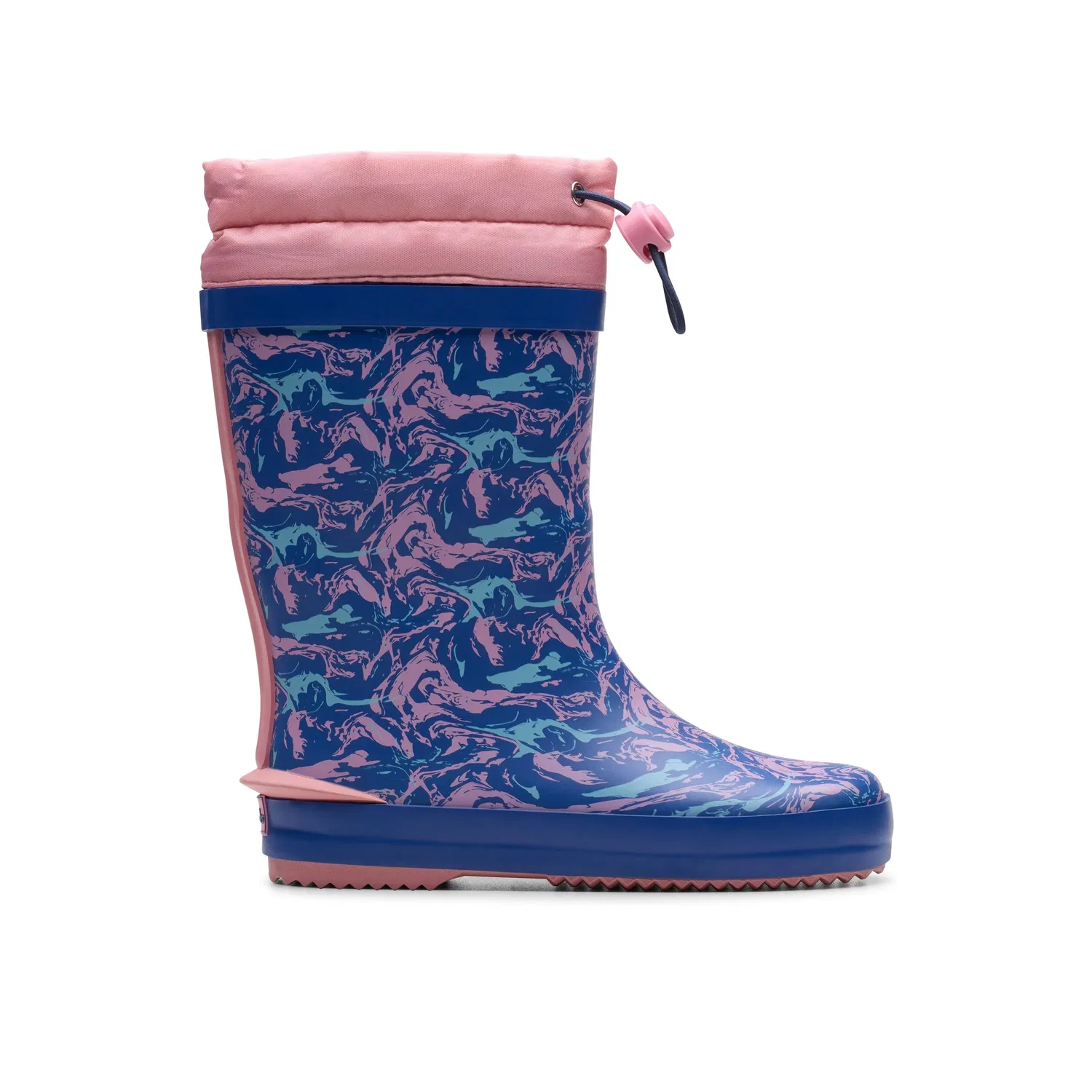Детские резиновые сапоги с рисунком русалки Clarks, синий