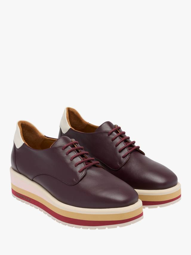 Blakelow кожаные шнурованные платформенные кроссовки Russell & Bromley, Red — фото 2