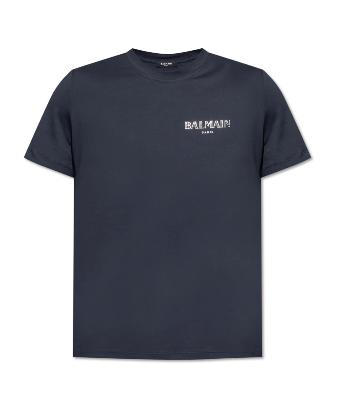

Футболка с напечатанным логотипом Balmain, синий