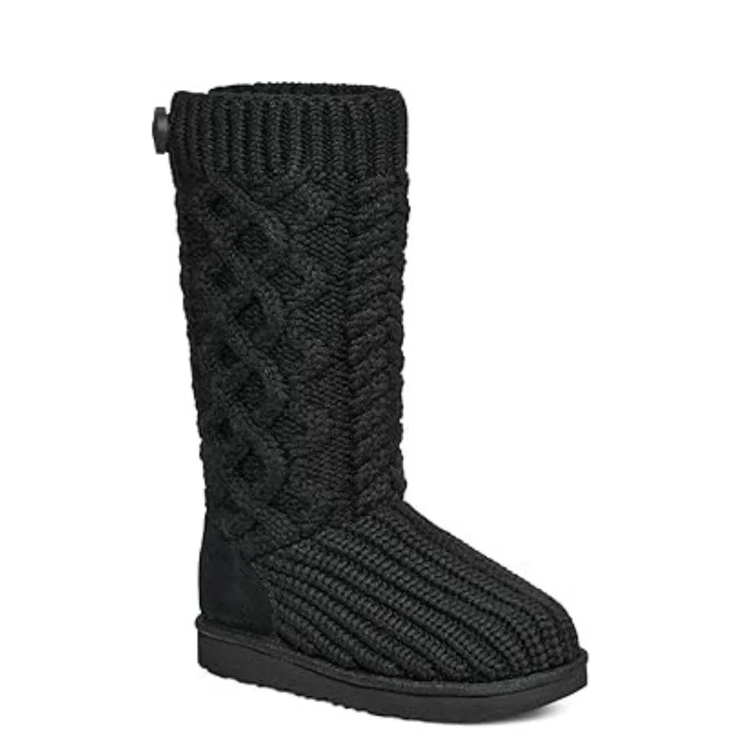 UGG Classic Cardi 1143702T-001 Черные вязаные сапоги средней высоты JZZ1230