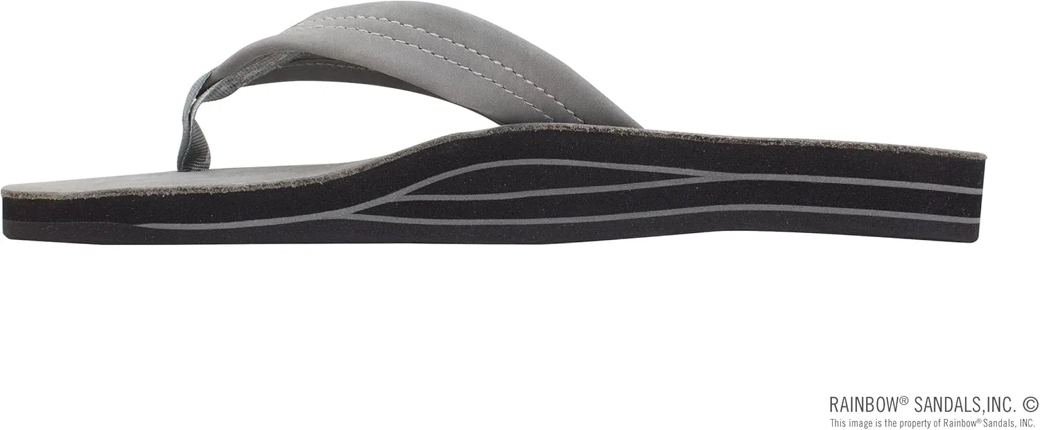 Мужские сандалии Rainbow из двухслойной кожи с поддержкой свода стопы Rainbow Sandals, Gray — фото 2
