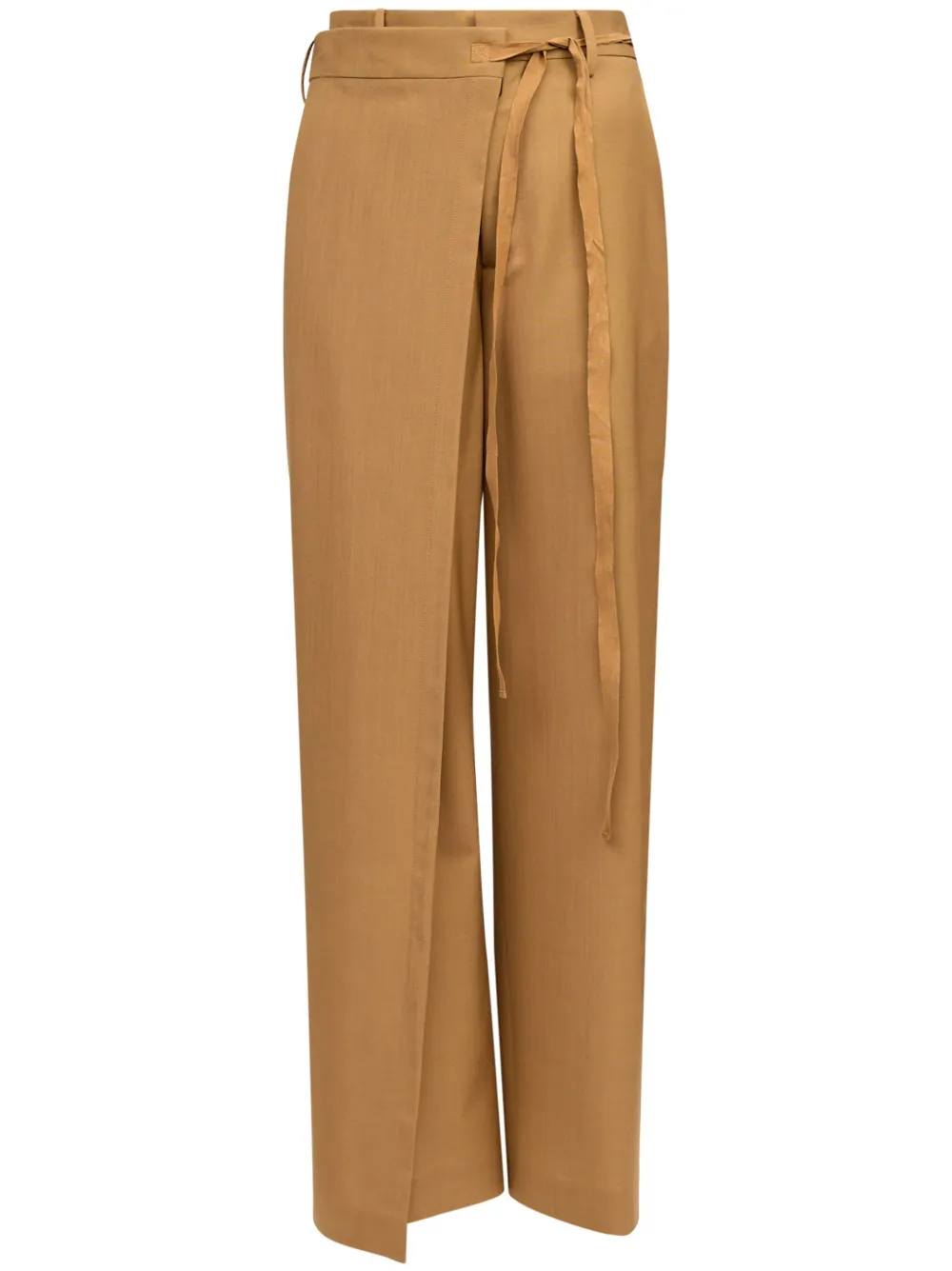 

Расклешенные брюки с запахом MM6 Maison Margiela, желтый