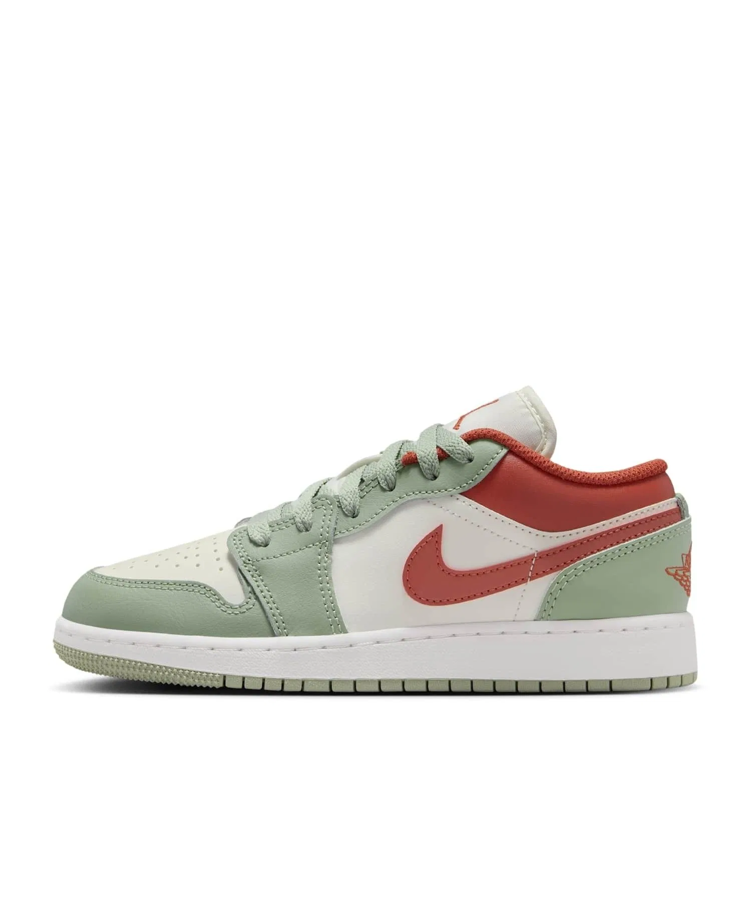 Детские кроссовки Air Jordan 1 Low из кожи JORDAN BRAND бежевые