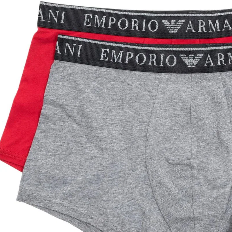 Боксеры EMPORIO ARMANI 2 шт красный+серый — фото 3