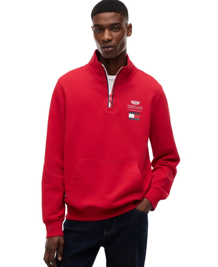 Мужская толстовка на молнии с логотипом Cadillac F1 Tommy Hilfiger, красный