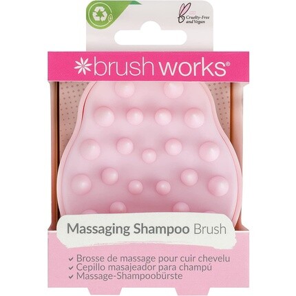 

Щетка для массажа для шампуня Brushworks, розовая — один размер