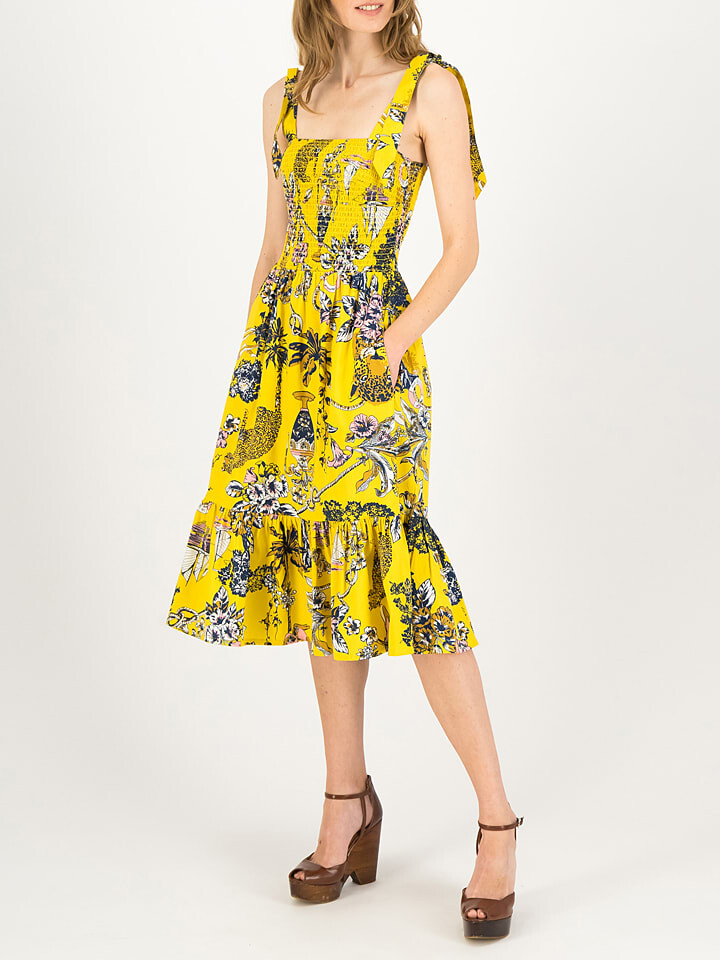 

Платье до колена Blutsgeschwister Kleid Seaside Picknick Love, цвет Gelb/Schwarz