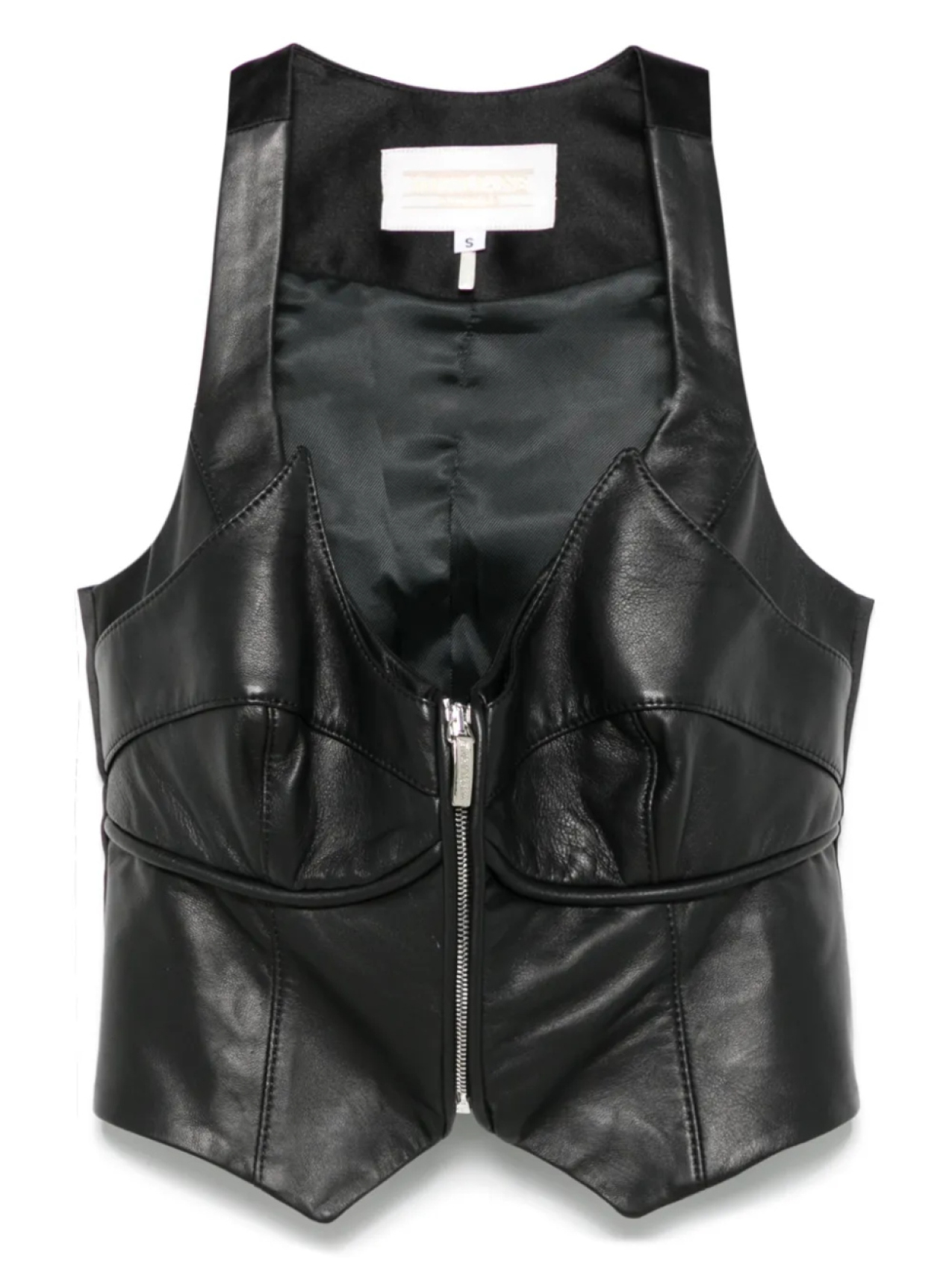 

Кожаный жилет MITILIANE COUTURE, черный