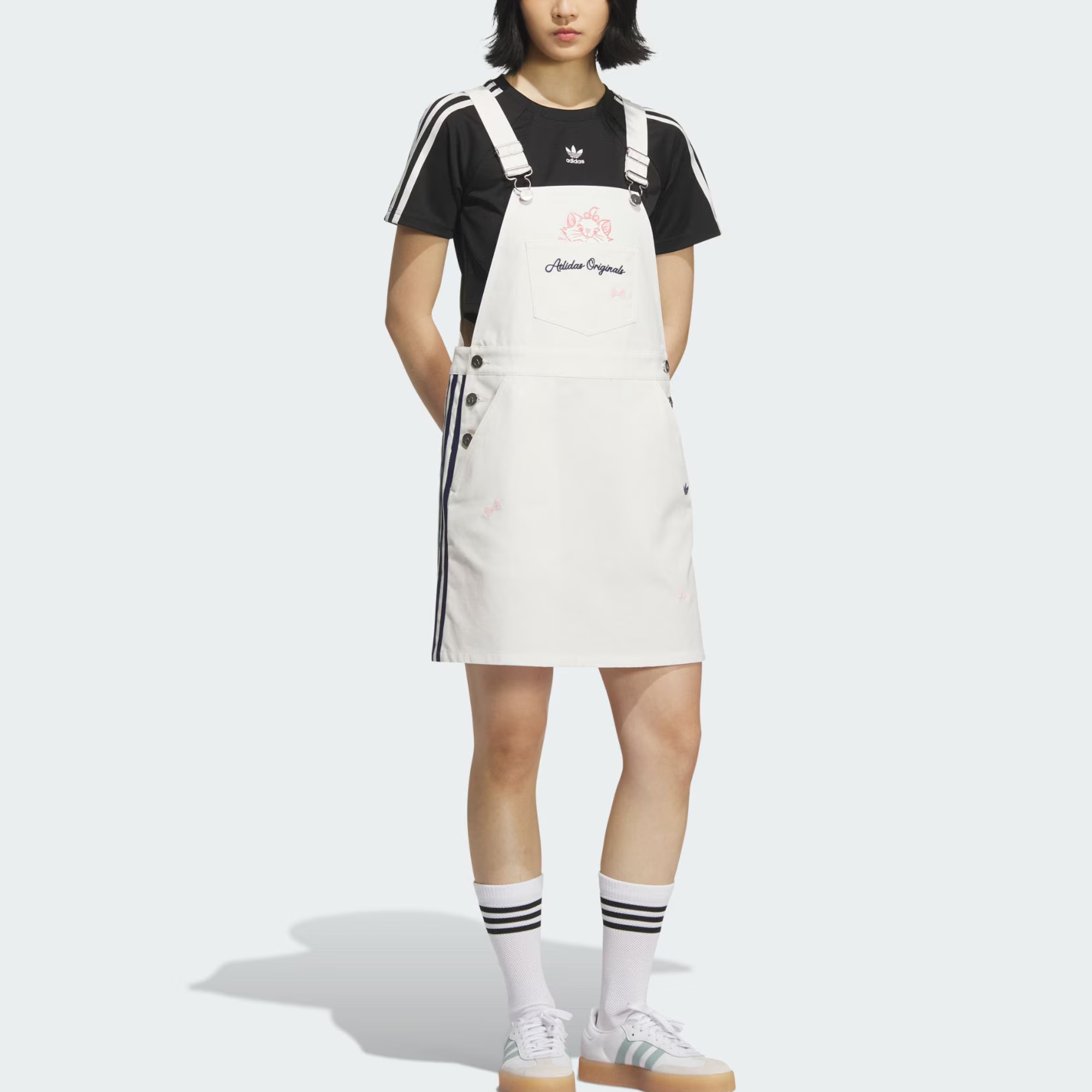Adidas Originals Dishini, Lianmingkuan SS25 платье без рукавов женское белое — фото 3