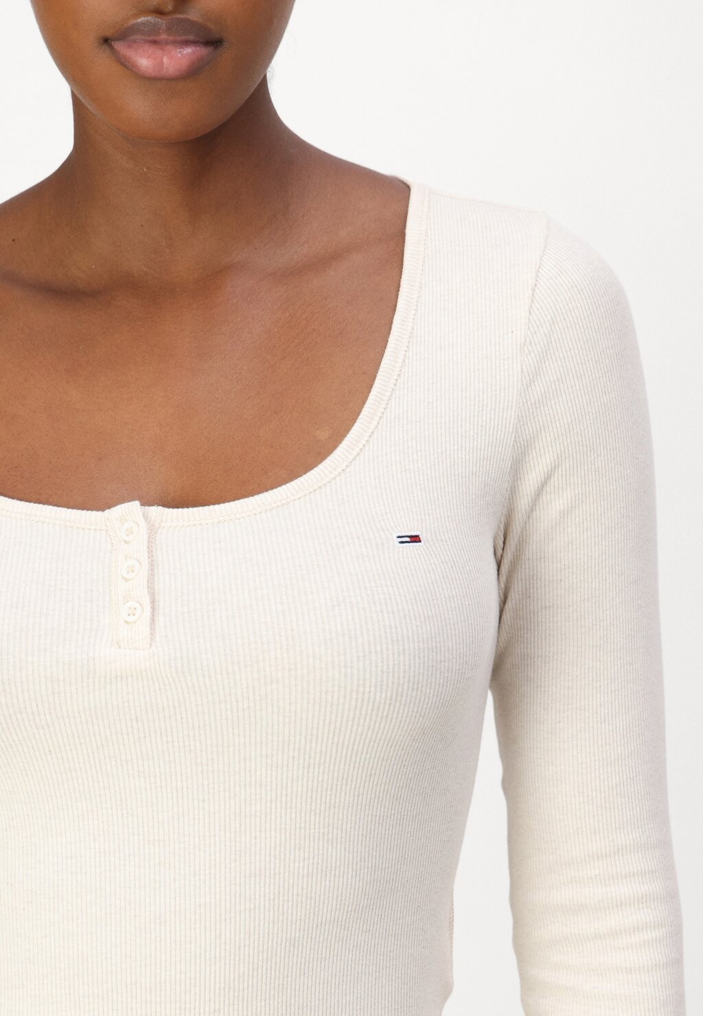 

Топ с длинными рукавами MELANGE HENLEY Tommy Hilfiger, кремовый