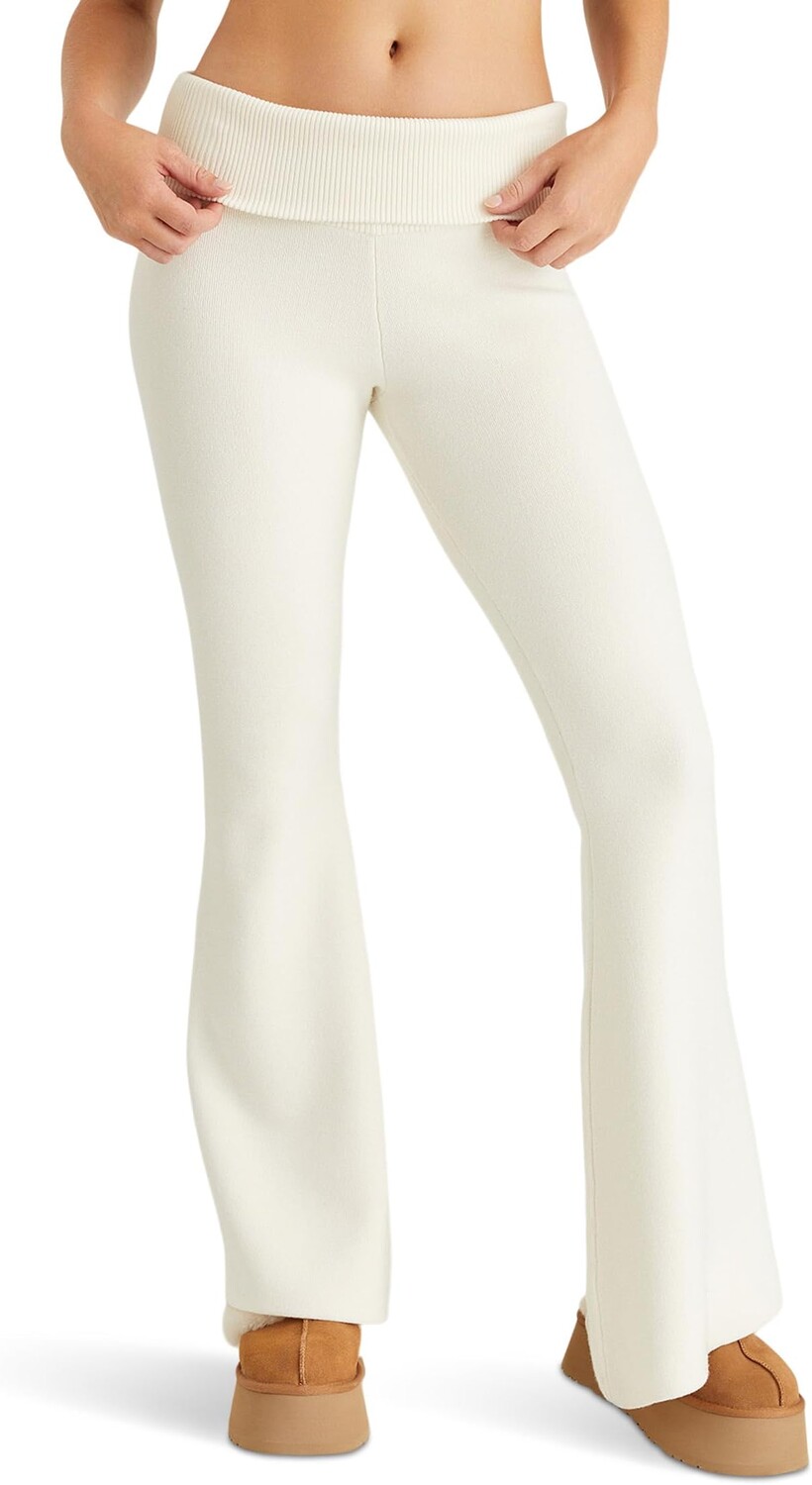 

Брюки Fold-Over Waistband Sweater Wide Leg with Bling Juicy Couture, цвет Angel
