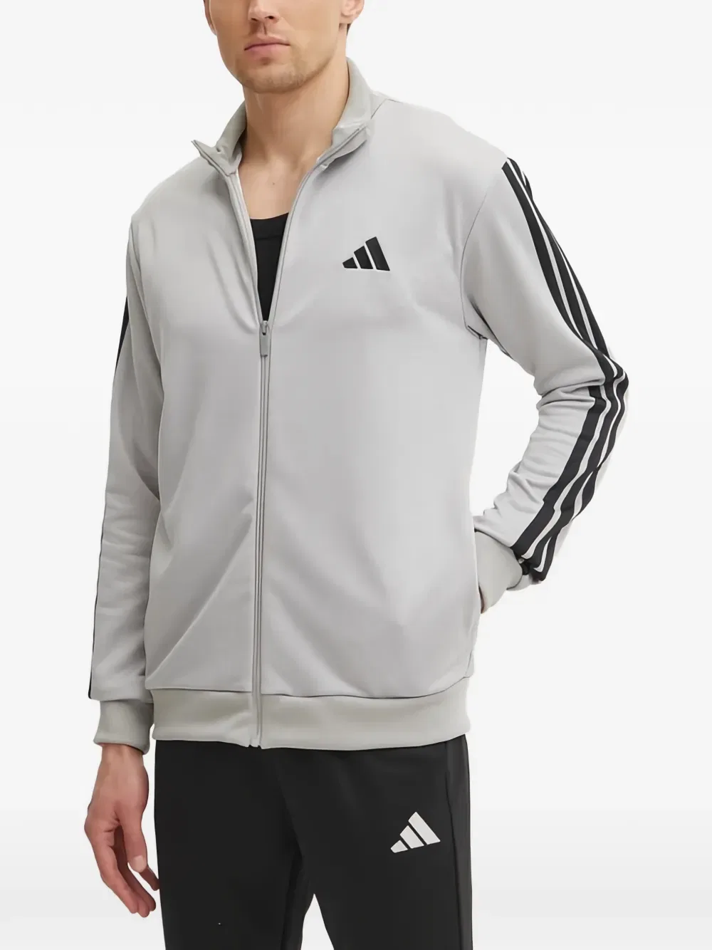 Свитер на молнии Adidas, серый