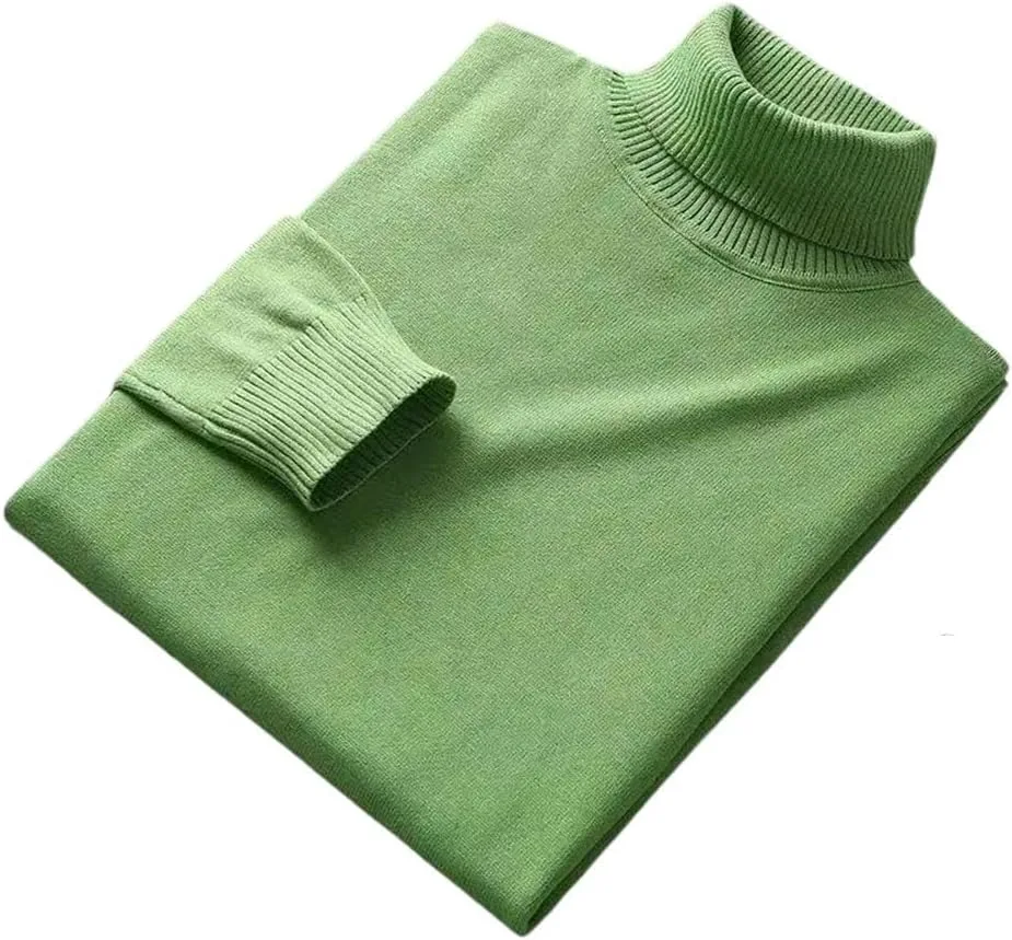 

Мужской свитер с высоким воротником Slim Fit утепленный